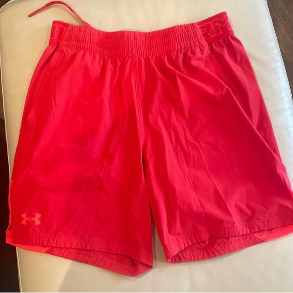 Men’s red Under Armour shorts